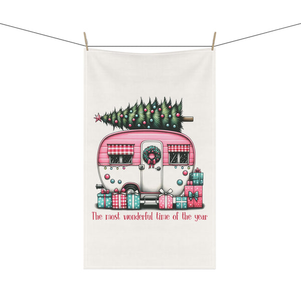Most Wonderful Time of the Year Christmas Camper Kitchen Towel