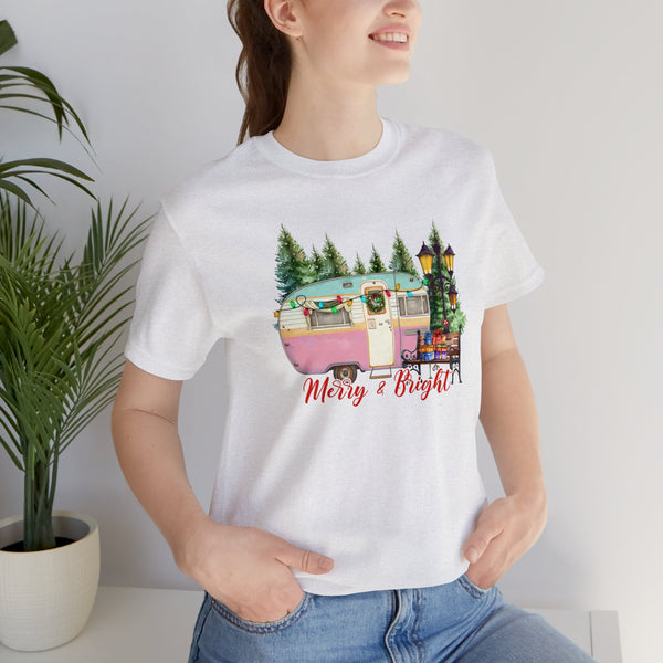 Merry & Bright Camper Christmas T-Shirt