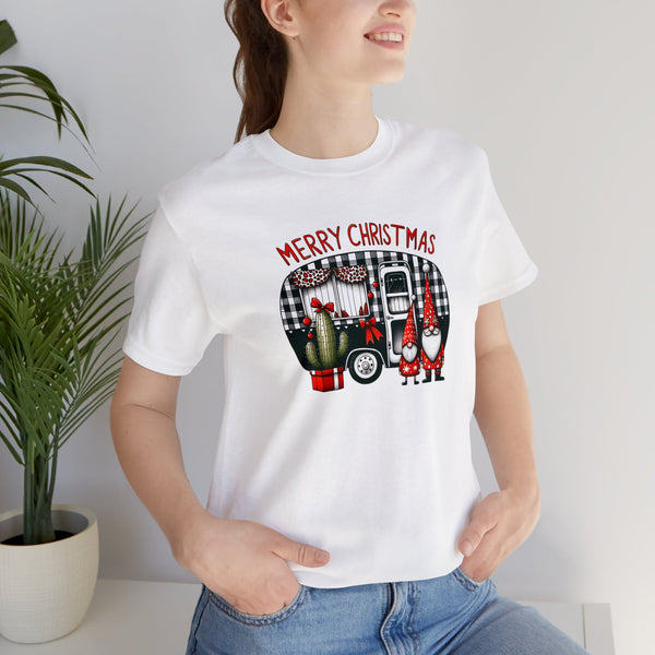 Merry Christmas Buffalo Plaid Camper T-Shirt