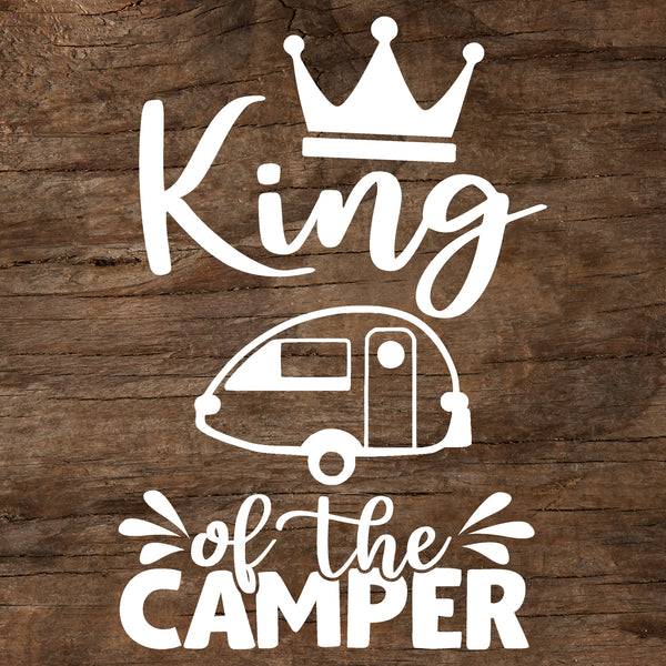 King of the Camper T@B Teardrop Trailer Window Decal