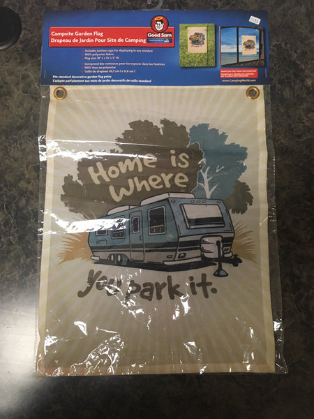 Home Is Where You Park It RV Garden Flag