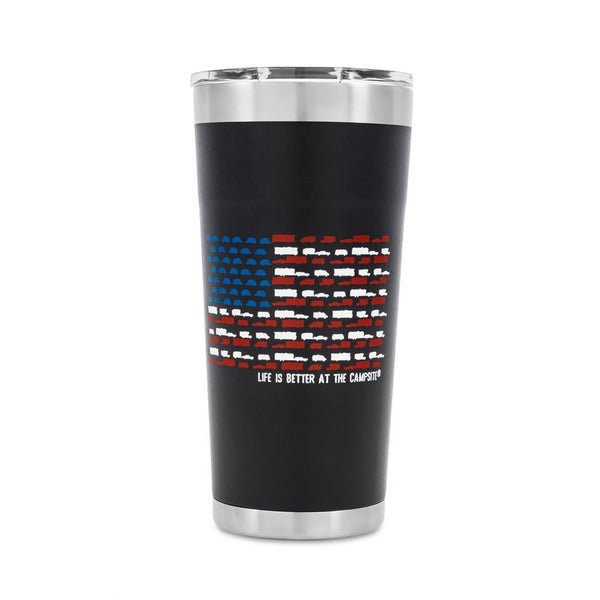 "Life is Better at the Campsite" Patriotic Printed Tumbler