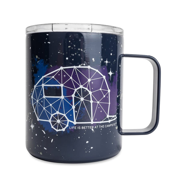 "Life is Better at the Campsite" Constellation Stainless Steel Mug