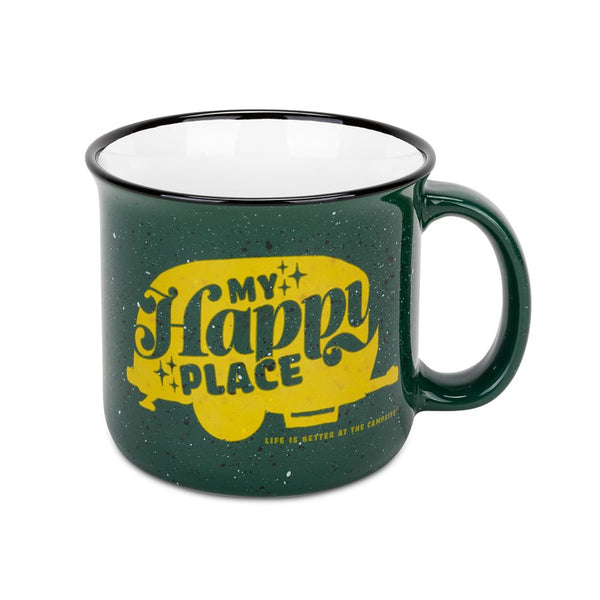 "My Happy Place" Green Ceramic Mug