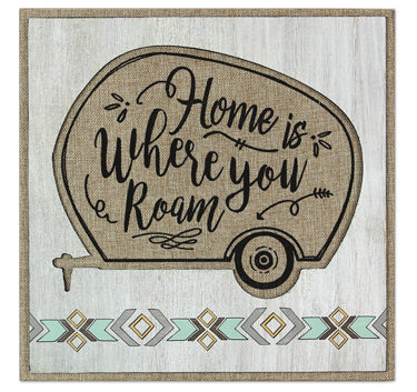 Wood With Burlap Camper Sign
