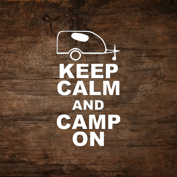 Keep Calm and Camp On- MyPod Window Decal