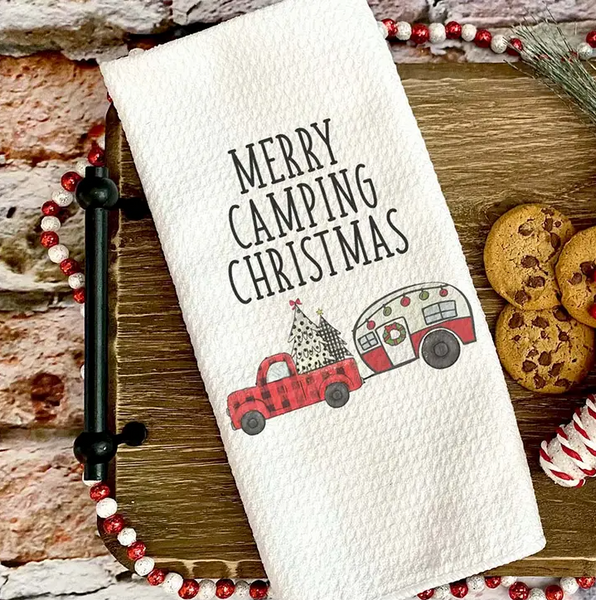 "Merry Camping Christmas" Kitchen Towel