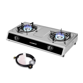 Camplux 2 Burners 19,600 BTU Outdoor Gas Stove with Auto Ignition