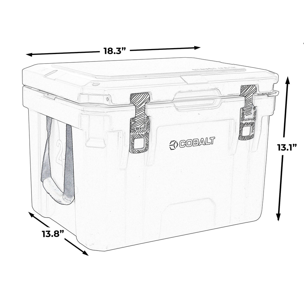 Cobalt 25 Quart Roto-Molded Super Cooler - Custom