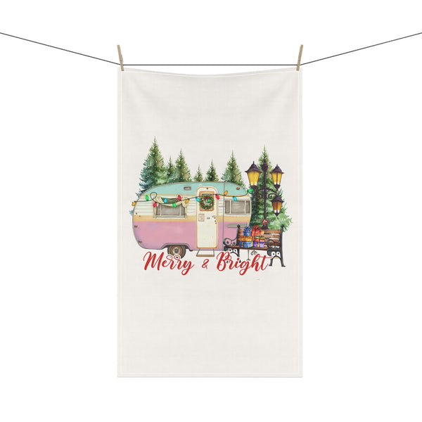 Merry & Bright Christmas Camper Kitchen Towel