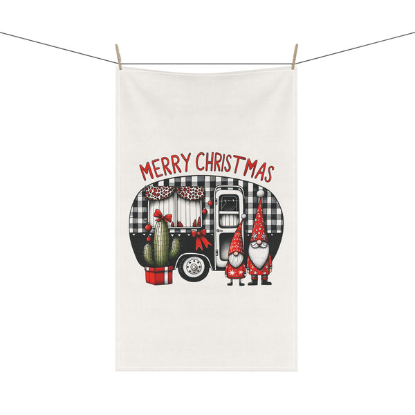 Merry Christmas Buffalo Plaid Camper Kitchen Towel