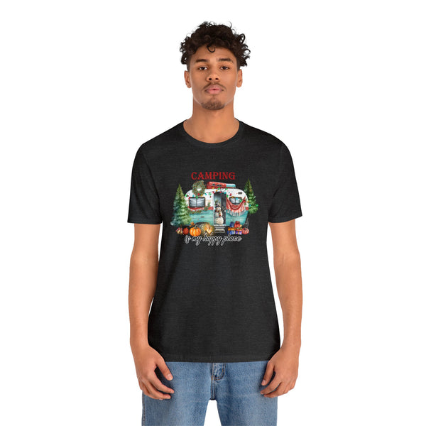 Camping Is My Happy Place Christmas T-Shirt