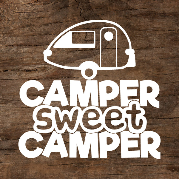 Camper Sweet Camper - T@B Teardrop Trailer Window Decal