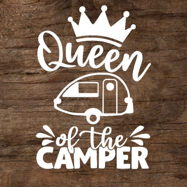 Queen of the Camper T@B Teardrop Trailer Window Decal