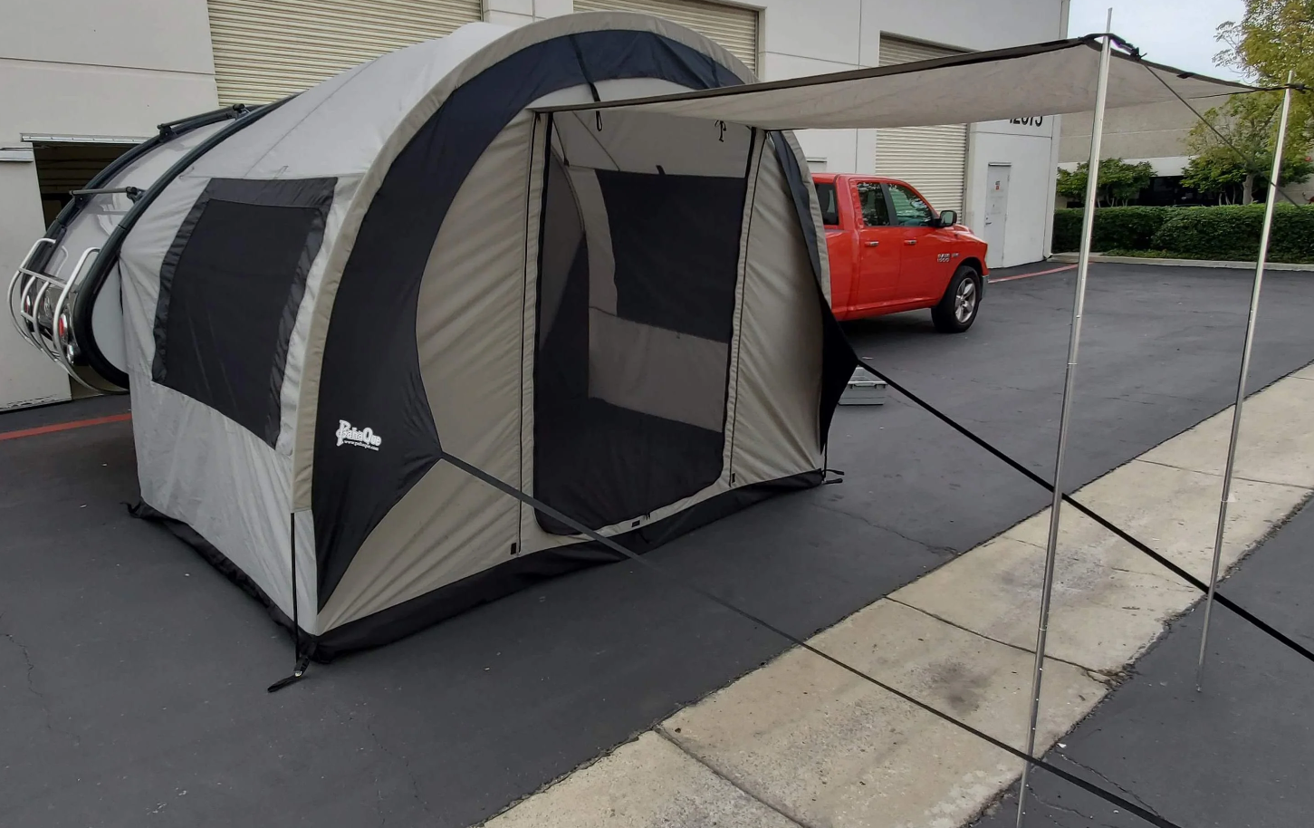 Car trailer shop tent