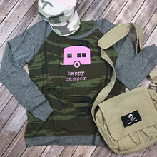 Happy Camper Women's Long Sleeve Camo Shirt