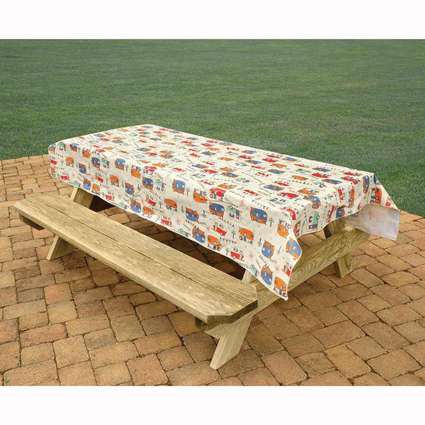 Camping Trails RV Patterned Tablecloth