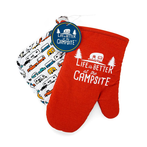 Life is Better at the Campsite Oven Mitt and Pot Holder