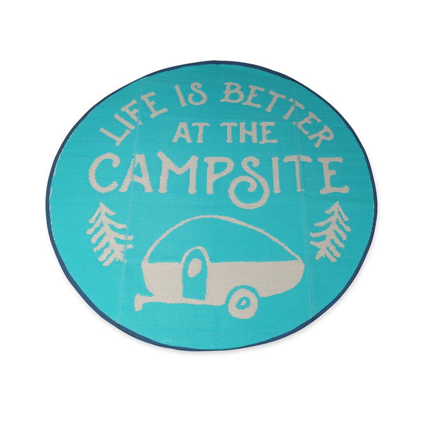 Life is Better at the Campsite Outdoor Mat, 6-Foot Round