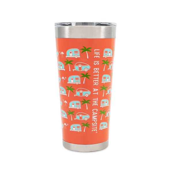"Life is Better at the Campsite" Palm Tree Printed Tumbler
