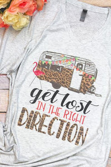 The Right Direction Tri-Blend V Neck Tee