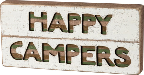 Happy Campers Slat Box Sign