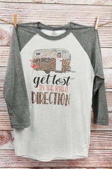 The Right Direction Tri-Blend Uni-Sex 3/4 Raglan