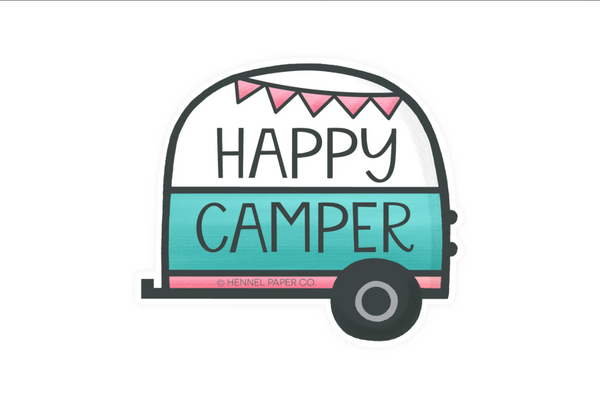 Happy Camper Car Magnet