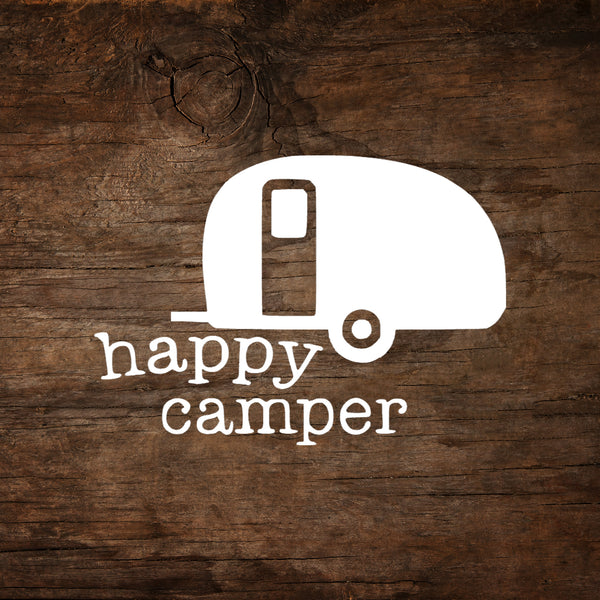 Happy Camper - Teardrop Trailer Window Decal