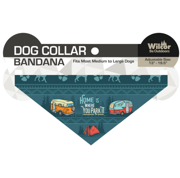 "Home is Where You Park It" Dog Collar Bandana