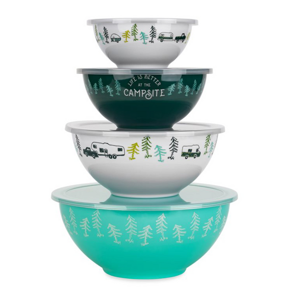 Life is Better at the Campsite 4 Piece Bowl Set