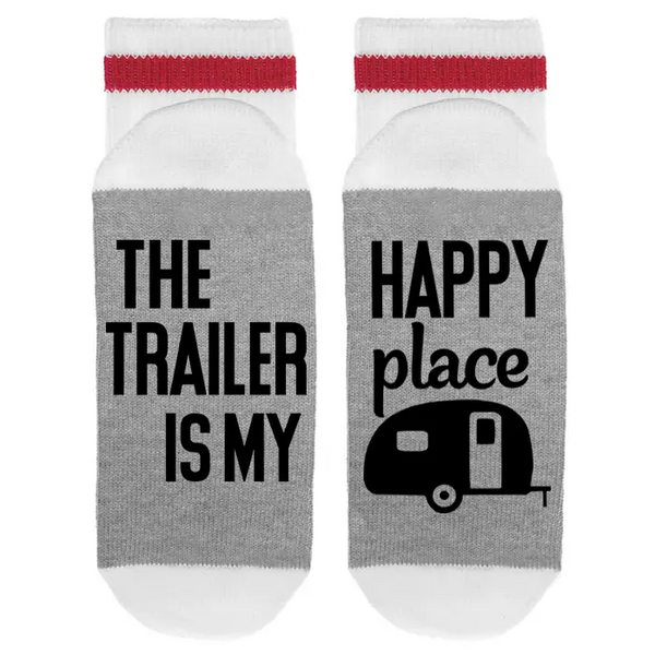 The Trailer is my Happy Place - Men's Socks