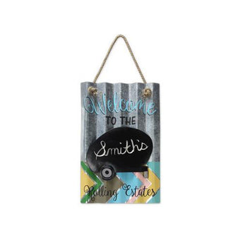 Tin Camper Welcome Chalk Board