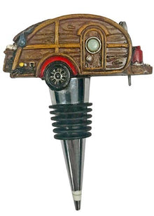 Woody Teardrop Trailer Bottle Stopper