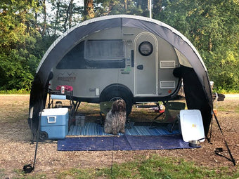 Tab 320 Awning Silver Black Easy Setup Outdoor Accessory