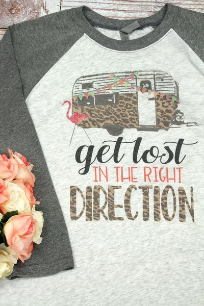 The Right Direction Tri-Blend Uni-Sex 3/4 Raglan