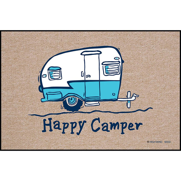 Happy Camper 18" x 27" Retro RV Doormat