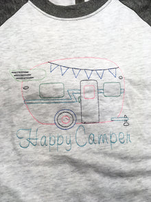 Happy Camper Stitched Tri-Blend Raglan