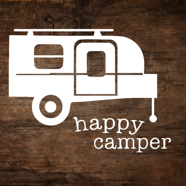 Happy Camper inTech Flyer Camper Window Decal