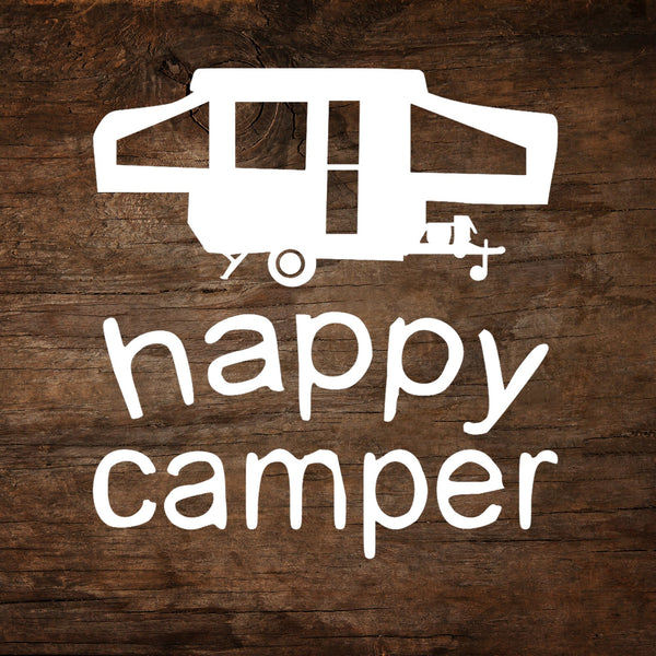 Happy Camper Pop-Up Camper Window Decal